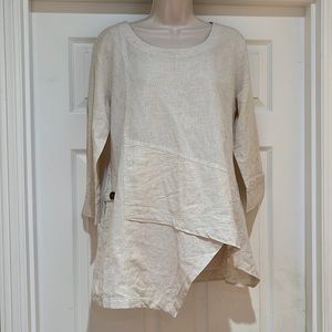 New B.Boutique Asymmetric Hem Cotton Tunic Size L